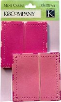 K & COMPANY Smitten 12 mini cartes rose