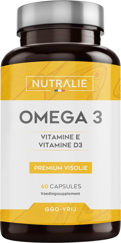 bol.com | NUTRALIE Omega 3 Premium Visolie | 900 mg EPA en 350 mg DHA per  dosis | Hoge...