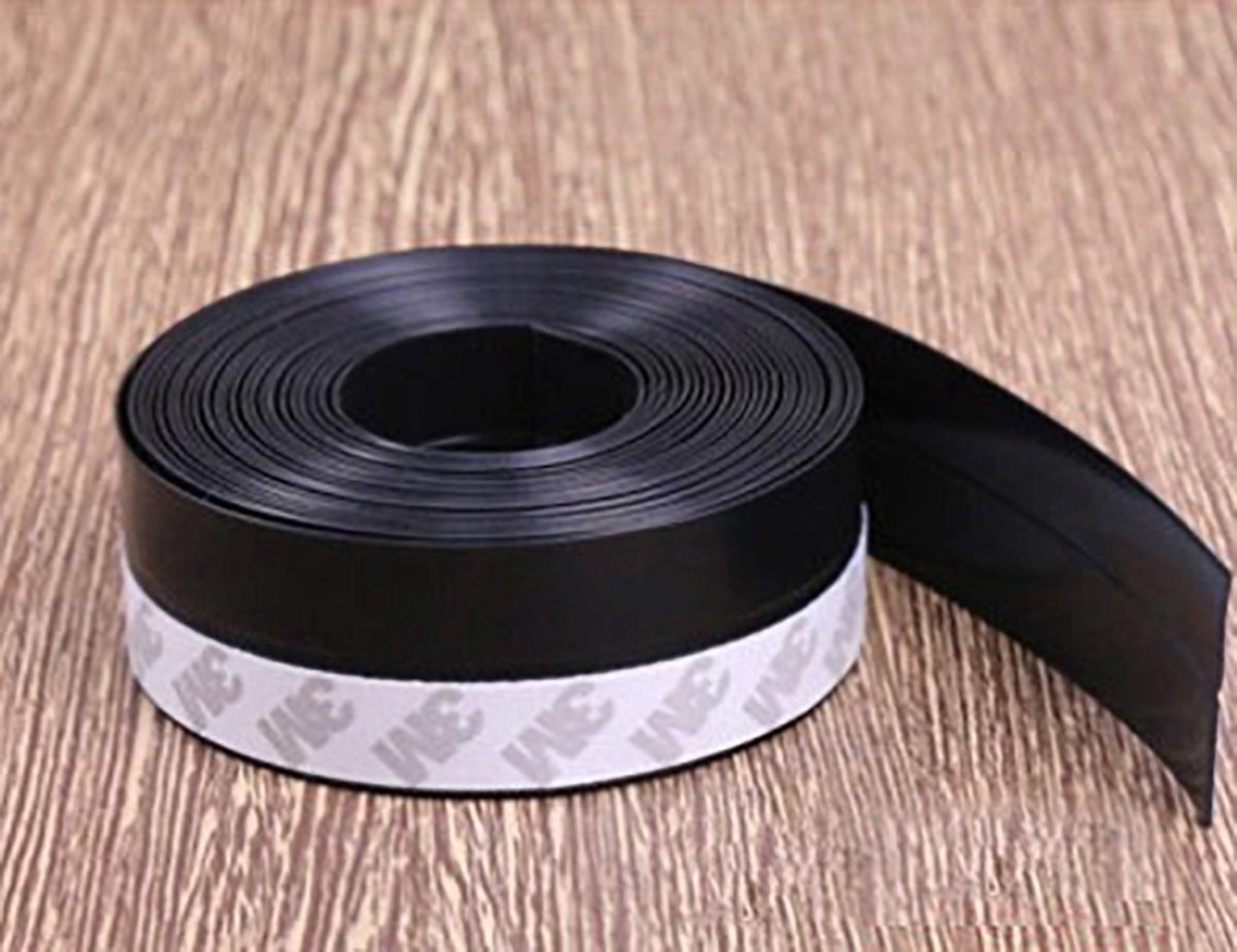 Knaak Tochtstrip voor Deuren - 5 Meter - 25mm - Hoogwaardig Silicone - Zelfklevend - Zwart