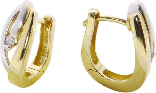 Gouden oorbellen met diamanten | bol.com