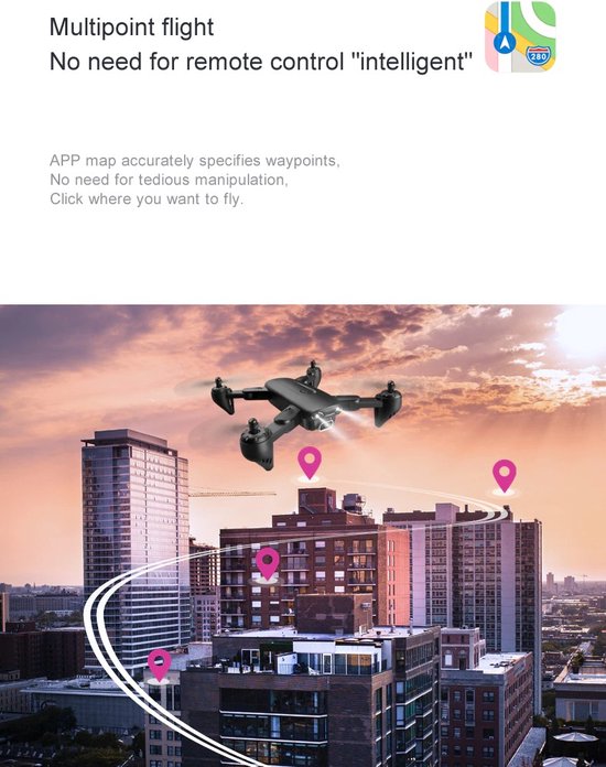 LUXWALLET SG Starter - 30Km/h - HD Camera - 1.3 Megapixel 960P - Geen vliegbewijs - FPV - Drone - Quadcopter - Beginner Drone - RC + 2x Accu