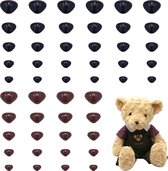 380 stuks 5 maten veiligheid neus ambachtelijke driehoek neus plastic beer neuzen voor ambachtelijke pop, amigurumi, puppet, gehaakte en gevulde dieren ambachtelijke maken