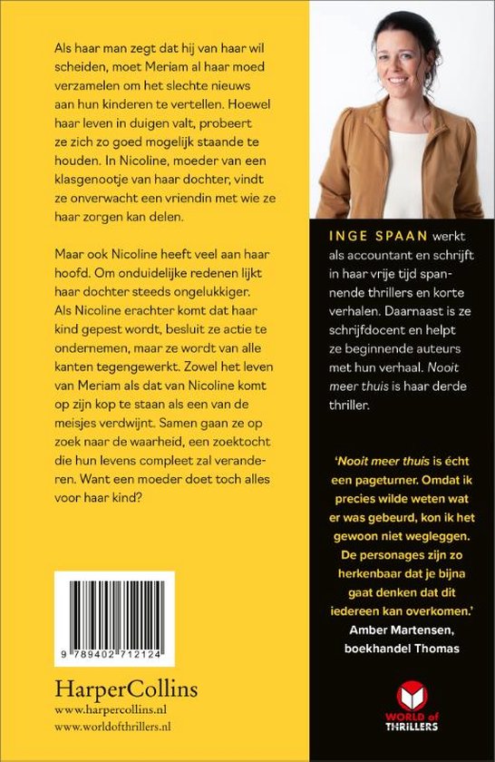 Nooit meer thuis, Inge Spaan | 9789402712124 | Boeken | bol