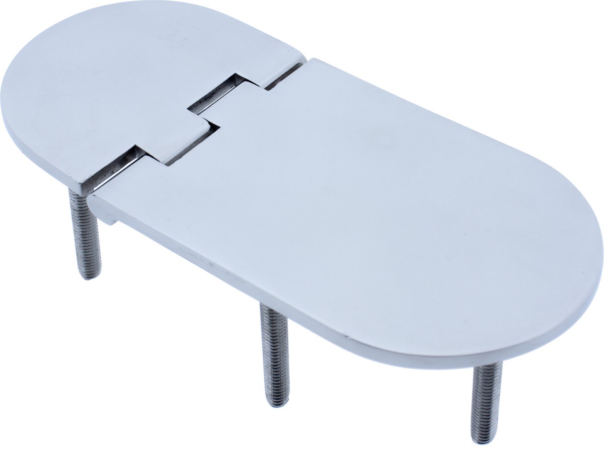 Luikscharnier - 146x65x4 - Rvs 316 - Knoop onder