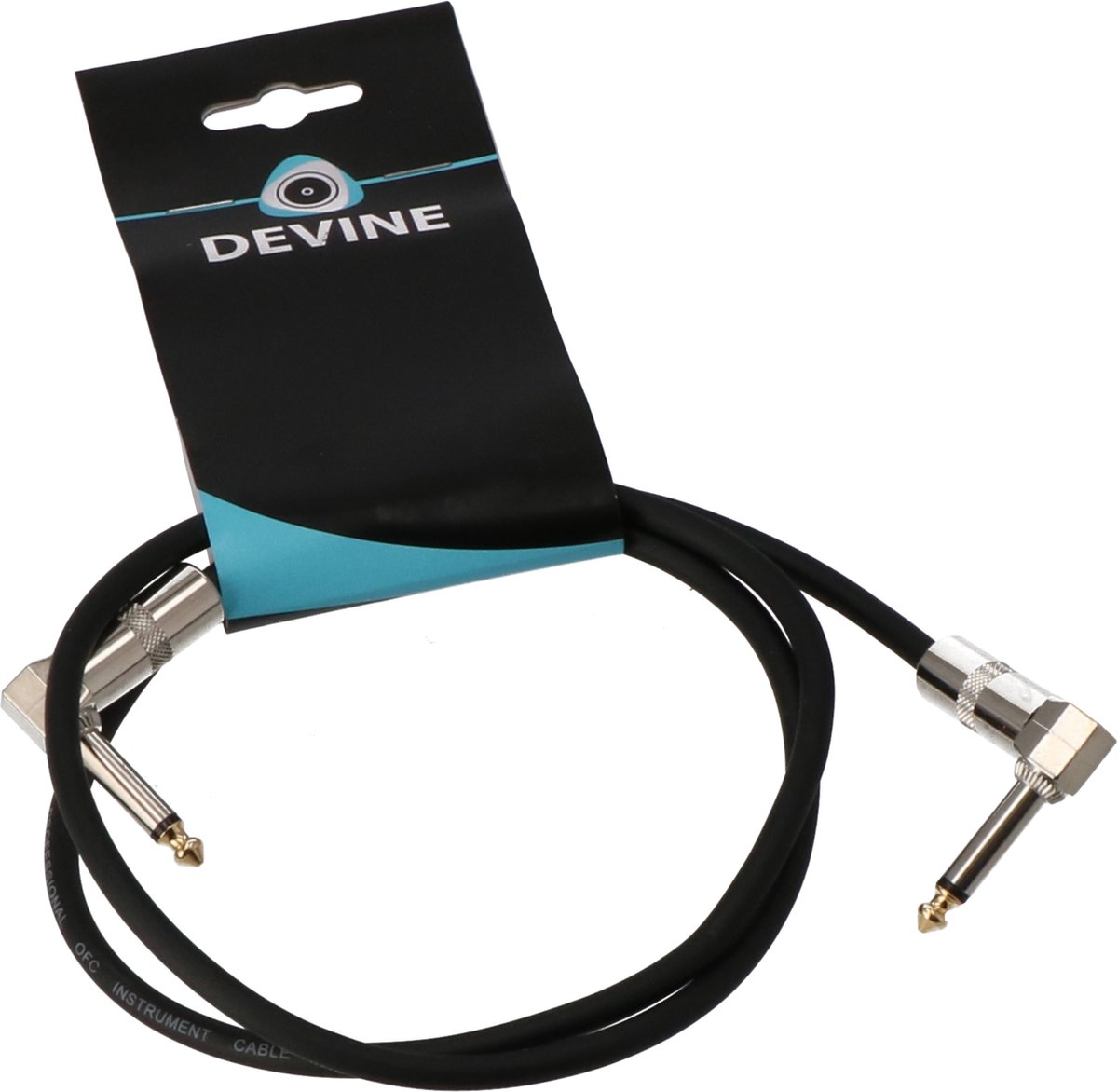 Devine INS01 instrumentkabel 6.35 mm jack 2x mono haaks 1m