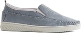 NoGRZ P.Blom - Leren dames slip-on sneakers - Lichtblauw - Maat 41