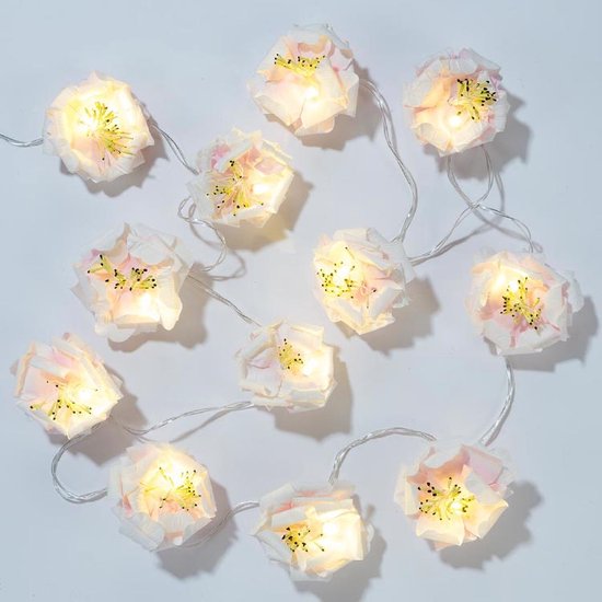 Bloemenslinger LED 2 meter roze