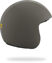 TOF SKIN - Metal Grey - losse Skin - LET OP: Past alleen op een TOF BASE HELM (Scooter helm - Brommer helm - Motor helm - Jethelm - Fashionhelm - Retro helm)