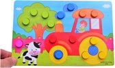 Puzzel Auto - Tractor Puzzel - Vormen Puzzel - Montessori Speelgoed - Kleuren Puzzel - Puzzel Kids - Educatief Speelgoed - Puzzel Auto's - Puzzel Cadeau