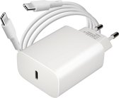 USB-C Netlader 25W Power Delivery USB-C 3A Kabel 1m Forcell Wit