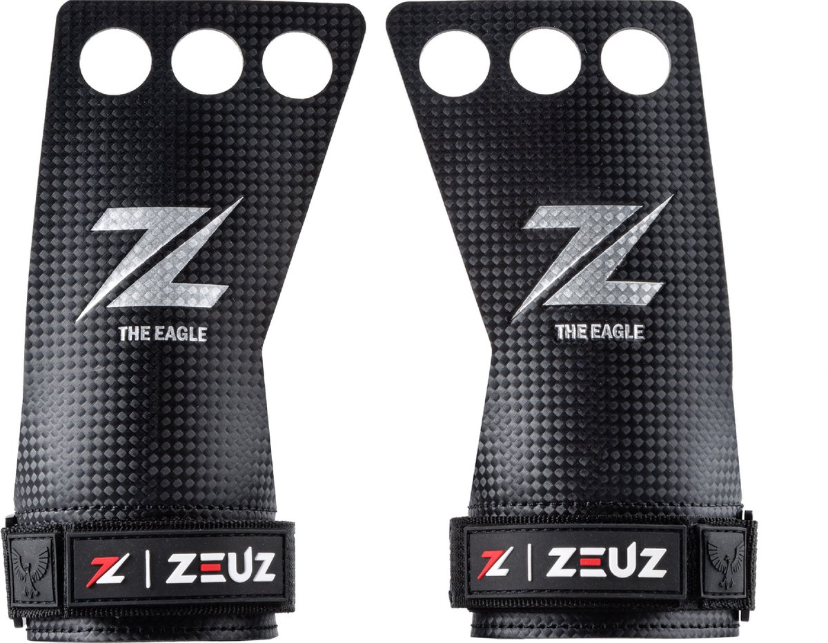 ZEUZ Grips voor Fitness, CrossFit, Turnen & Gymnastics – Sport Handschoenen – Zwart – Carbon - Maat M - ZEUZ