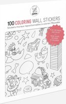 OMY Coloring 3 Sheets of WALL PaperStickers – 100 Removable Stickers Size: 17.5x22cm