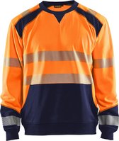 Blaklader Sweatshirt High Vis 3541-2528 - High Vis Oranje/Marineblauw - S