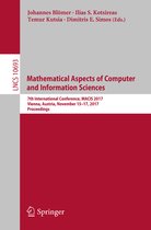 Theoretical Computer Science and General Issues- Mathematical Aspects of Computer and Information Sciences