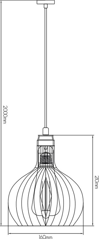 RAGA 1x E27 pendel zwart+koper Ã˜16cm