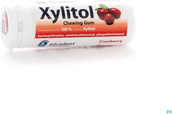 Miradent Chewing Gum Xylitol Canneberge Sans Sucre 30x - Apotheek