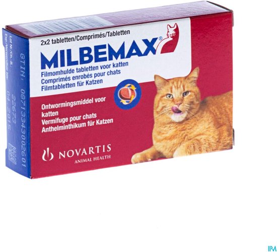 Milbemax Kat Ontwormingsmiddel 2 x 2 tabletten - Milbemax