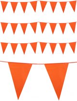 KIMU Vlaggetjes Oranje Vlaggen - Slinger Nederland EK WK Holland Vlaggenlijn - 25 M Festival