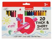 Bruynzeel - Crayons de couleur - Courts et épais - Prise en main facile - 20 pcs.