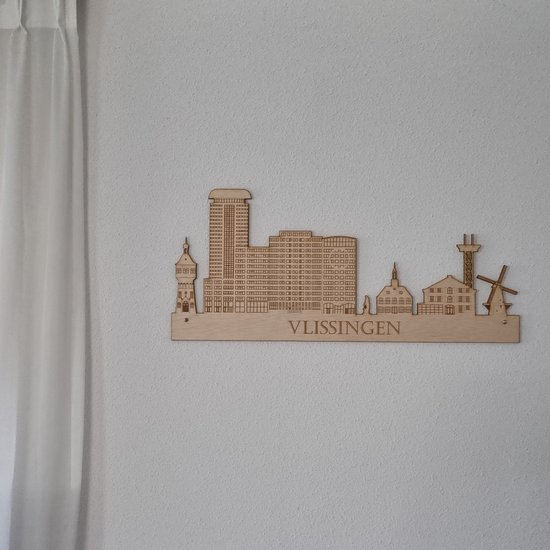 Skyline Vlissingen - ~50cm - Berken Triplex