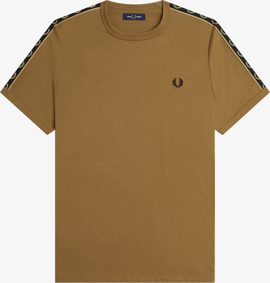 Fred Perry - T-Shirt Ringer Marron - Taille XL - Coupe moderne