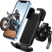 YONO Luxe Telefoonhouder Universeel - GSM Houder Fiets - Motor - Scooter - Mountainbike - Ebike - Fietshouder voor Smartphones - 360 Graden Rotatie – Zwart