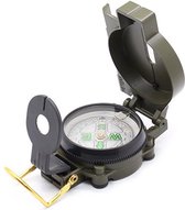 Lensatic Militaire Kompas van Stevig Metaal -Militair - Schokbestendig | Waterdicht- Compass- Lenskompas