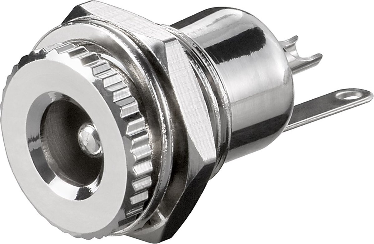 Soldeerbare vrouwelijke DC inbouw-connector 2,5mm voor paneelmontage