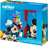 Disney Mickey Mouse lunchbox set voor kinderen - 2-delig - blauw - aluminium/kunststof