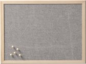 Zeller prikbord - textiel - lichtgrijs - 40 x 60 cm - incl. punaises