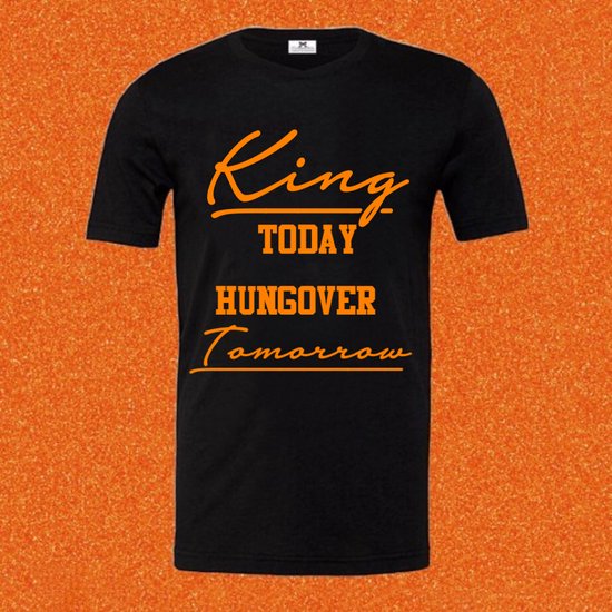 T-shirt King's Day hommes- King today gueule de bois demain-Vêtements King's Day-Taille Xl