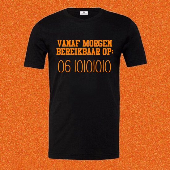 T-shirt King's Day mesdames et messieurs - disponible à partir de demain avec le numéro 06 - King's Day clothing - Taille Xl