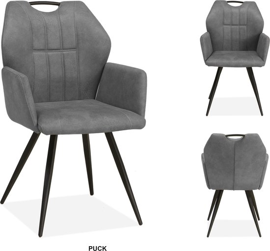 MX Sofa Eetkamer stoel Puck | kleur: Antraciet