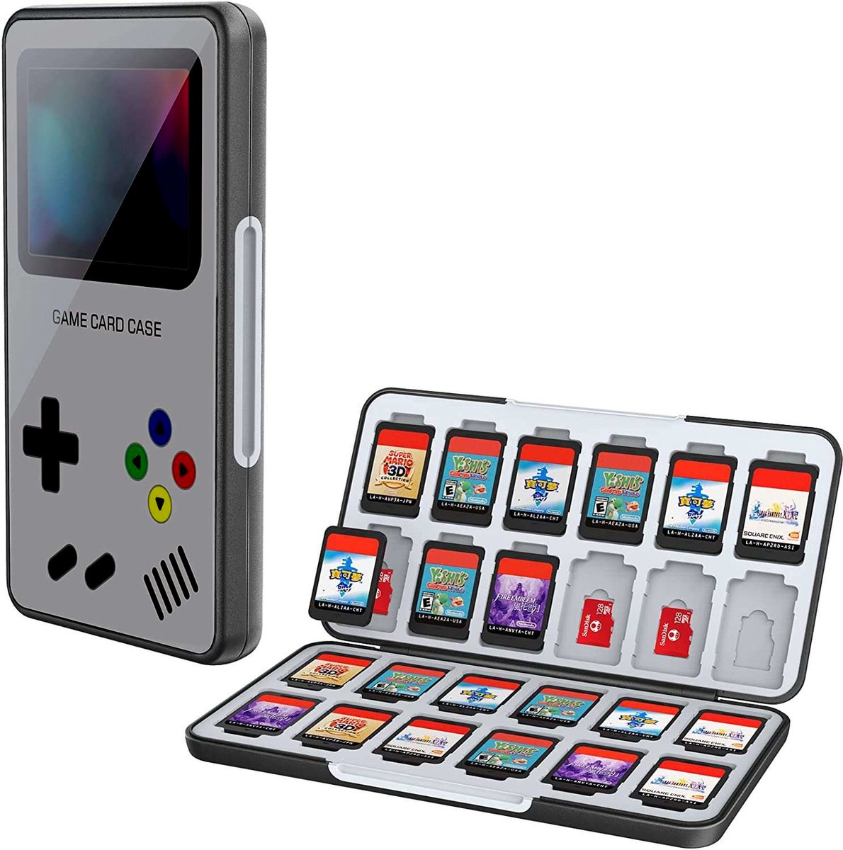 Yes In LAB - 24-in-1 Game Card Case geschikt voor Nintendo Switch - Gameboy - Kaarthouder - Opbergdoos Speelkaarten - Beschermhoes - Premium case - 24-slot kaart opslag - Beschermtas - Opbergen - Game Etui - Accessoire geschikt voor Nintendo Switch