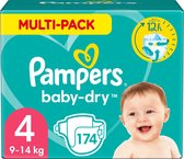 Pampers Baby-Dry - Maat 4 (Maxi) 9-14 kg - Maandbox 174 Stuks - Luiers