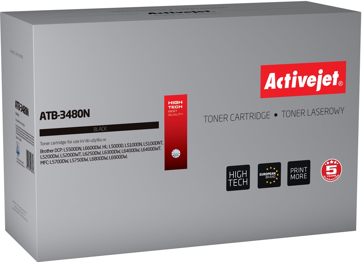 Toner Activejet ATB-3480N (replacement Brother TN-3480; Supreme; 8 000 pages; Black)