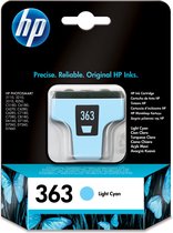 HP Cartucho de tinta cian 363 con tinta Vivera cartouche d'encre 1 pièce(s) Original Rendement standard Cyan clair
