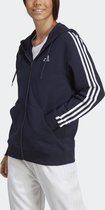 adidas Sportswear Essentials 3-Stripes French Terry Regular Ritshoodie - Dames - Blauw- XL