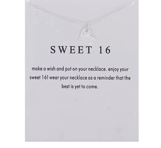 ketting - cadeau voor vriendin - cadeau - ketting sweet 16 - verjaardag -  sweet 16 -... | bol.com