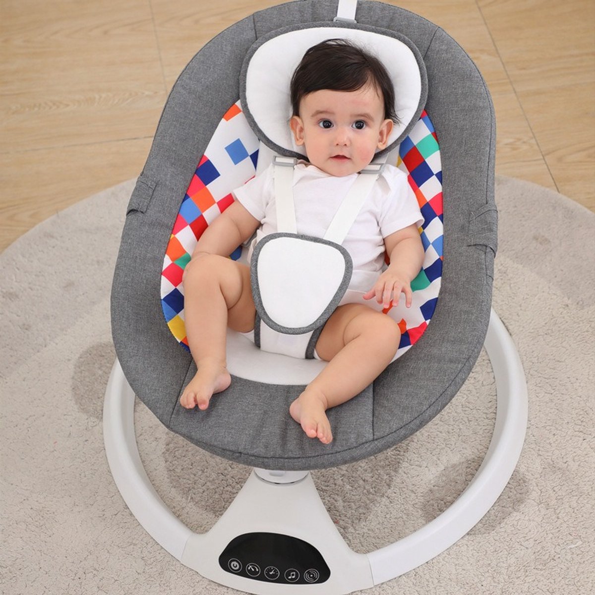 Chaise berçante électrique Bébé avec écran tactile - Télécommande