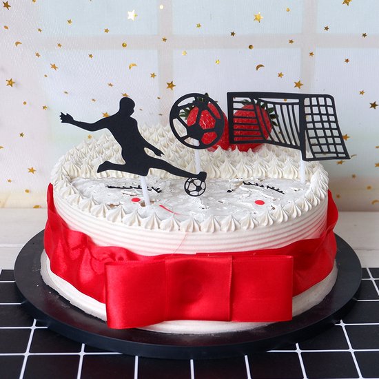 taarttopper voetbal - happy birthday - verjaardag - taartdecoratie - verjaardag