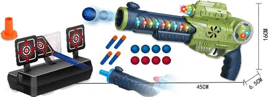 Kiddel Foam bal speelgoed pistool met geluid - Inclusief interactieve schietschijf - Kinderspeelgoed jongens & meisjes vanaf 3 jaar - Kinder speelgoed cadeau - Kiddel