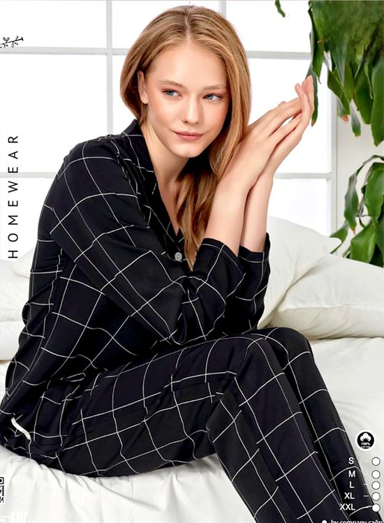 Dames Pyjama Set Alice / Zwart / maat L