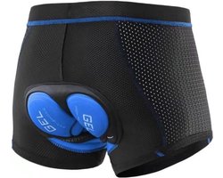 Mountainbike Onderbroek - Maat L - Mesh - MTB Broek - Fiets Sportonderbroek - Zwart Blauw - Onderbroek met Zeem - 5D Gel Pad Shockproof