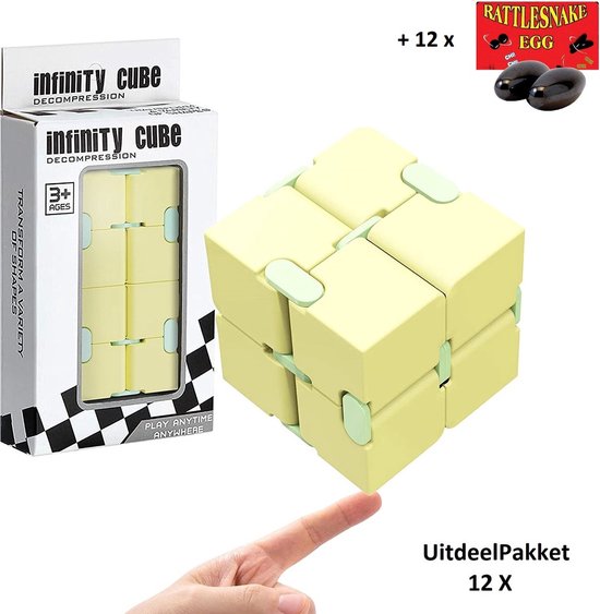 Wonderprice Fidget Uitdeelpakket 12 Stuks Infinity Cube + Fidget Snake ...