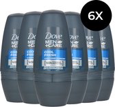 Dove Deo Roller - Men+care Cool Fresh - Voordeelverpakking 6 x 50 ml
