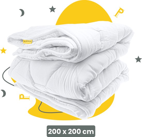 energie Trots uitroepen Sleep Comfy - White Soft Series - All Year Dekbed Enkel| 200x200 cm - 30  dagen... | bol.com