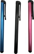 Tablet & Telefoon Stift / Robuuste Touchpen / Touchstift / Touch / Touchscreen Pen 3 stuks - Blauw/Zwart/Roze