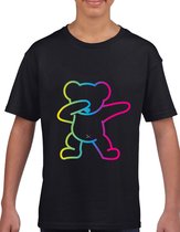 Dab T-Shirt - Kinder T-shirt - Zwart - Maat 134 /140 - Tshirt leeftijd 9 tot 10 jaar - Grappige afbeelding - Cadeau - Shirt cadeau - afbeelding - verjaardag -