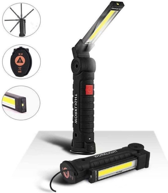 Statistisch Centimeter vloot Draadloze Mini LED werklamp magneet | Verstelbaar | Oplaadbaar | Zaklamp |  Flexibel |... | bol.com